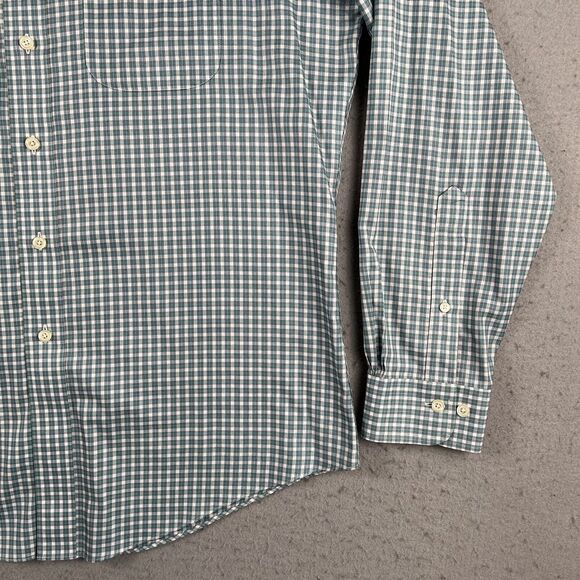 Brooks Brother The Original Polo Green Check Button Down Long Sleeve Shirt Men L - Picture 4 of 16